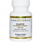 อาหารเสริม coq10 ราคาส่ง ยี่ห้อ California Gold Nutrition, CoQ10, Naturally Fermented, 100 mg, 30 Veggie Softgels
